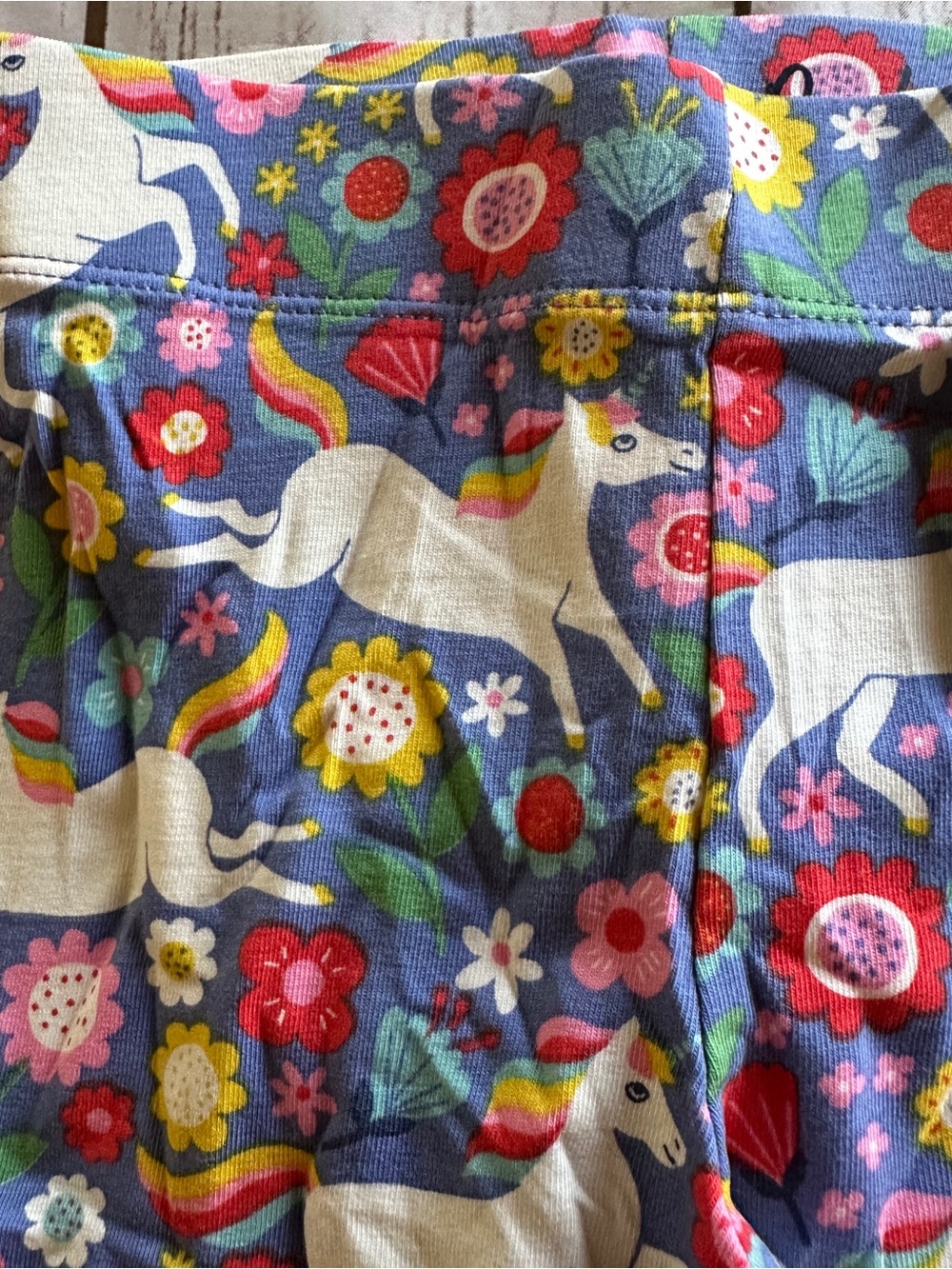 Mini Boden unicorn floral capri leggings nwt 6/7 - Picture 4 of 4
